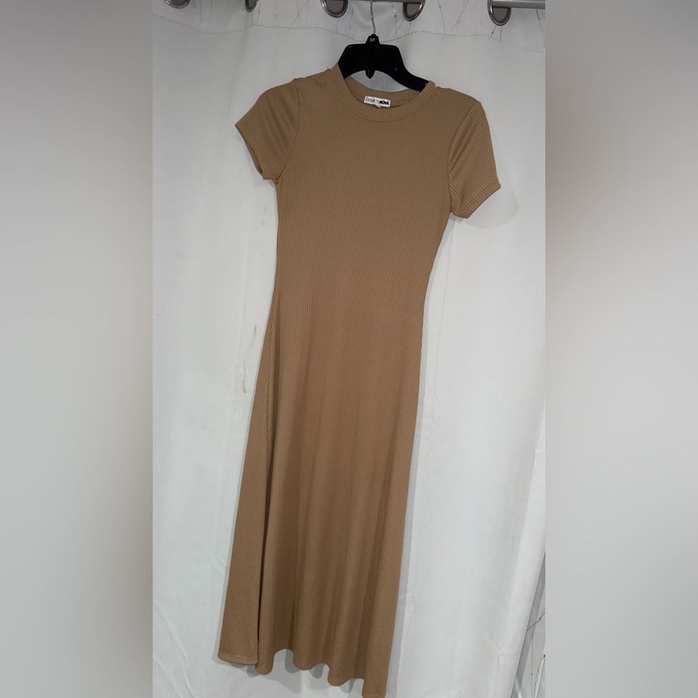 Fashion Nova Tan Midi Dress